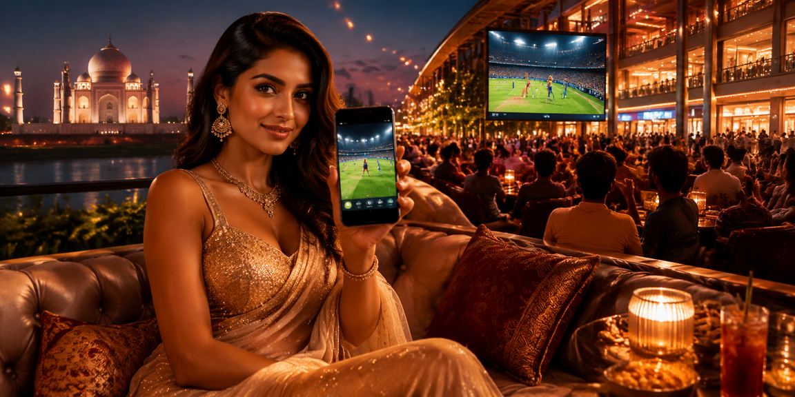 Night market in Agra with colorful lights and crowds similar to lively Teen Patti gatherings